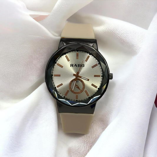 Men's Analog Silicon Strap Watch