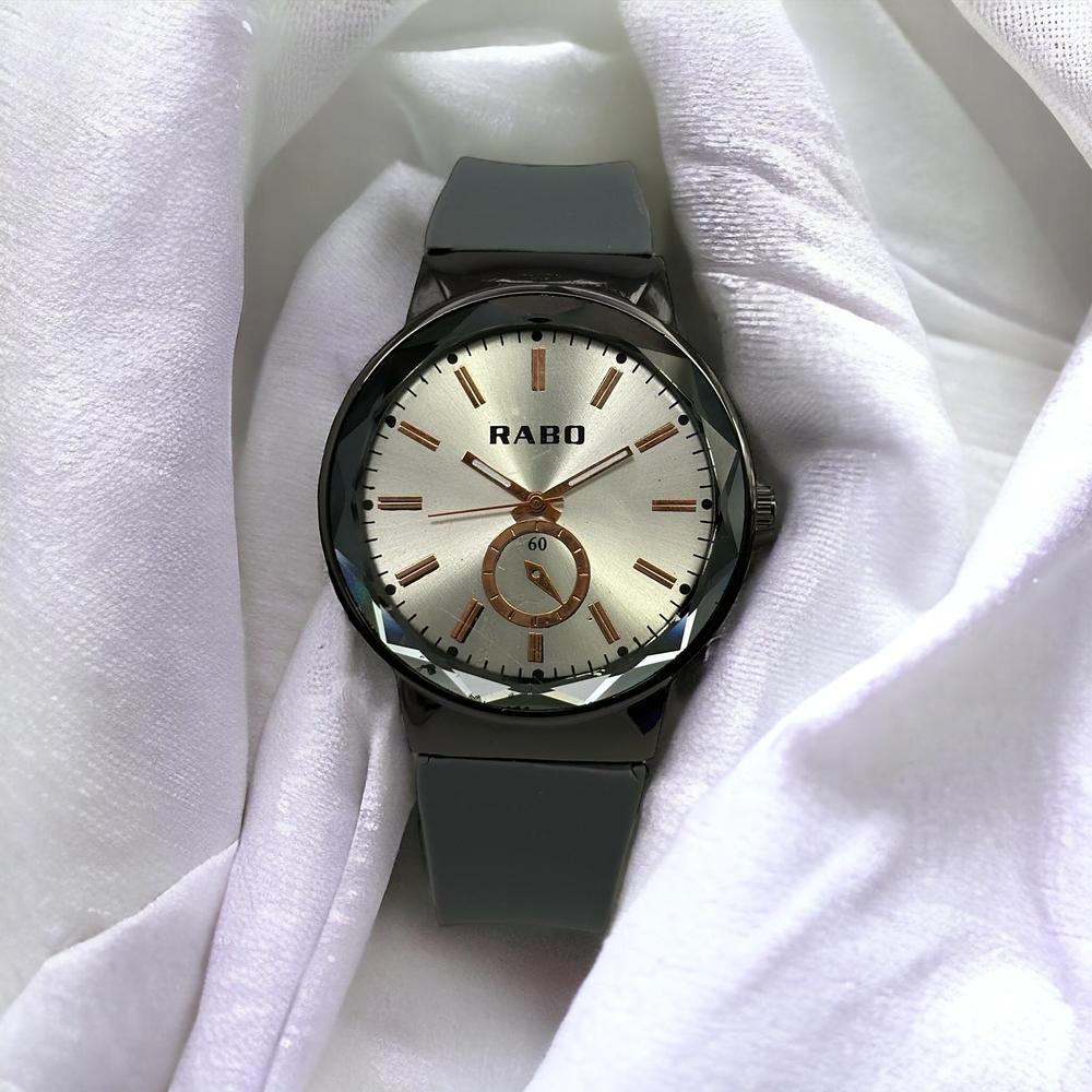 Men's Analog Silicon Strap Watch