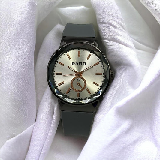 Men's Analog Silicon Strap Watch