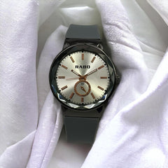 Men's Analog Silicon Strap Watch