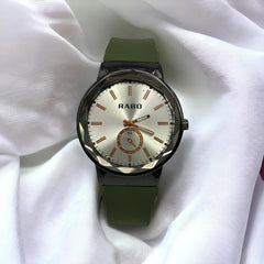 Men's Analog Silicon Strap Watch