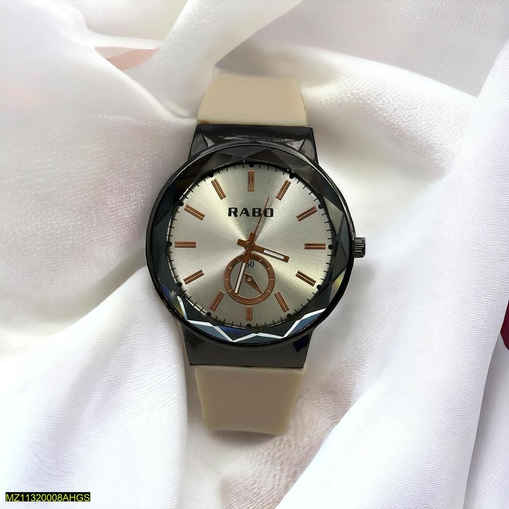 Men's Analog Silicon Strap Watch