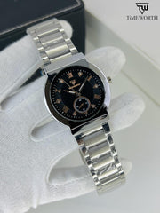 Men's Quartz Chain Strap Watch - 3 Pcs Water Resistant Timepieces